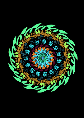 Mandala flowers pattern