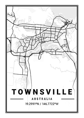 Townsville Light City Map