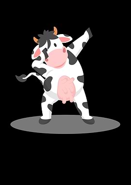 Dabbing dance cow