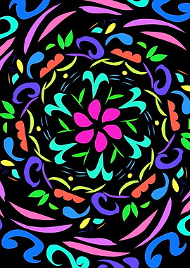 mandala flowers pattern