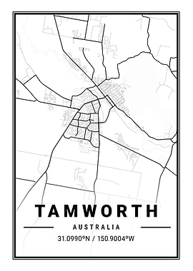 Tamworth Light City Map