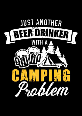 Beer drinker with a campin