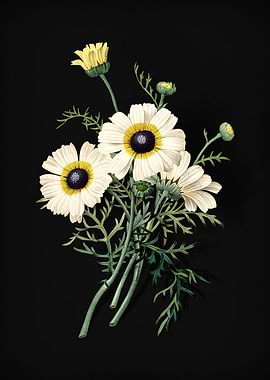 Chrysanthemum on Black