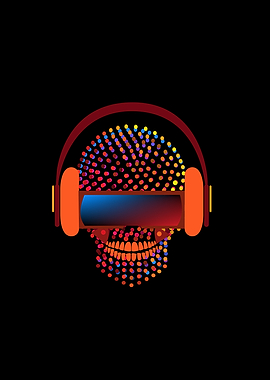 Skull icons robots with te