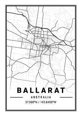 Ballarat Light City Map