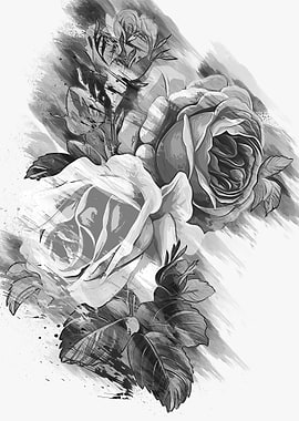 rose watercolor art 2