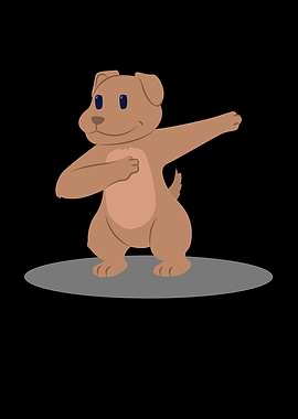 Dabbing dance dog