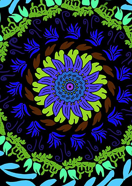 Colorful Mandala Flowers