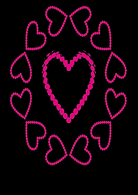 Beautiful heart circle