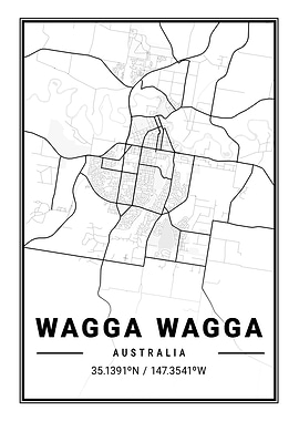 Wagga Wagga Light City Map