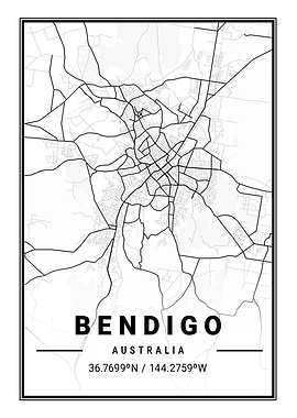 Bendigo Light City Map