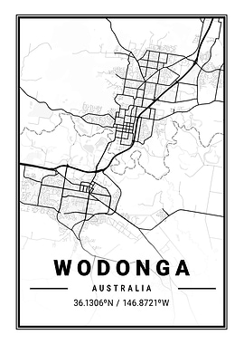 Wodonga Light City Map