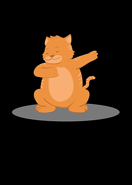 Dabbing dance cat