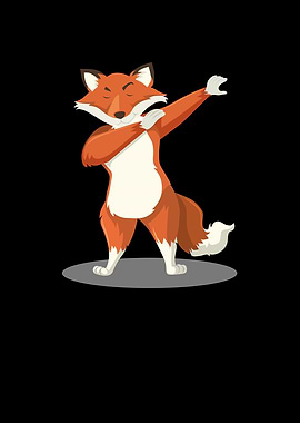 Dabbing dance fox