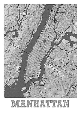 Manhattan Pencil StreetMap
