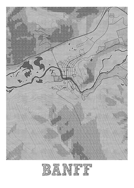 Banff Pencil Street Map