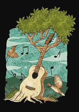Music Nature Guitar Tree