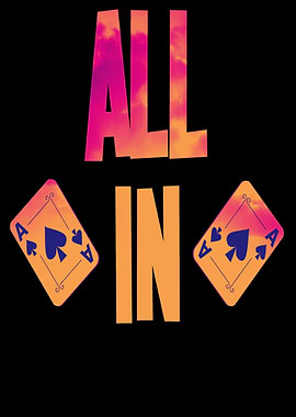 Poker ALL IN Karten Pik