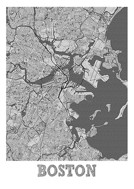 Boston Pencil Street Map