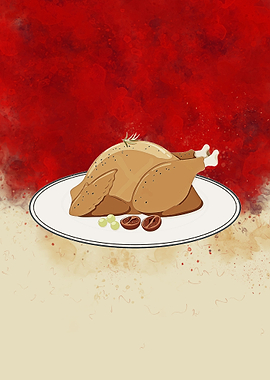 American meal of turkey