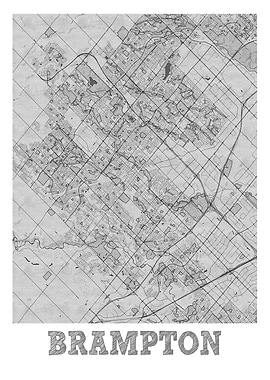 Brampton Pencil Street Map