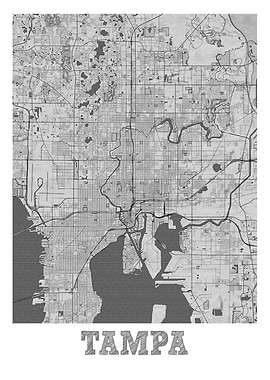 Tampa Pencil Street Map