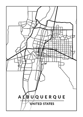 Map of Albuquerque USA