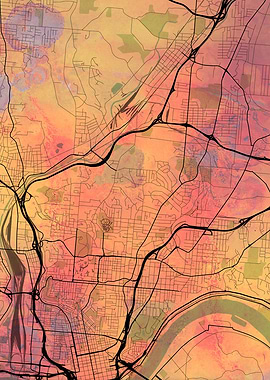 Cincinnati Street Map