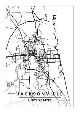 Map of Jacksonville USA