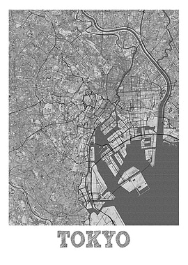 Tokyo Pencil Street Map