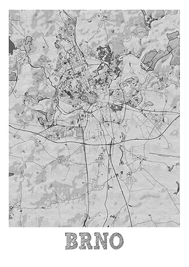 Brno Pencil Street Map