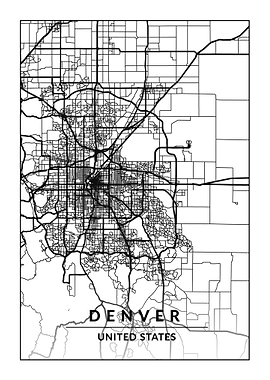 Map of Denver USA