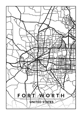 Map of Fort Worth USA