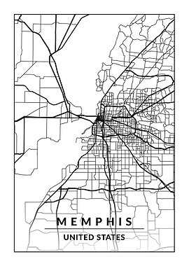 Map of Memphis USA