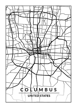 Map of Columbus USA