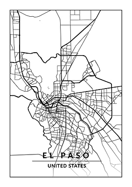 Map of El Paso USA