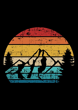 Mountains vintage Camping