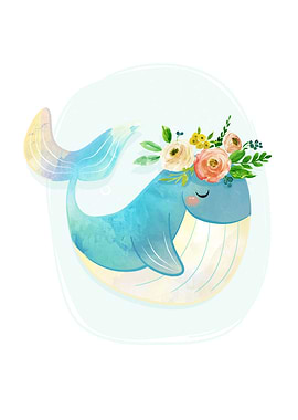 Cute Whale illustration