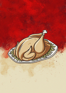 American meal of turkey