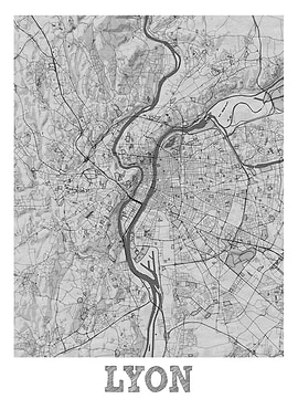 Lyon Pencil Street Map
