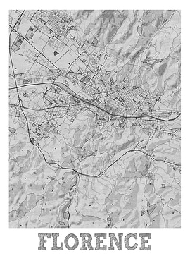 Florence Pencil Street Map