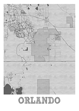 Orlando Pencil Street Map