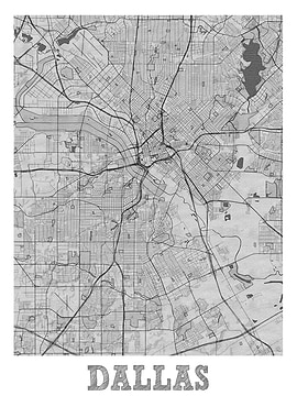 Dallas Pencil Street Map
