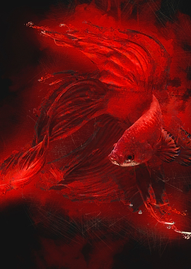 Red Betta Fish