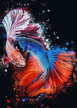 Two Betta Fish