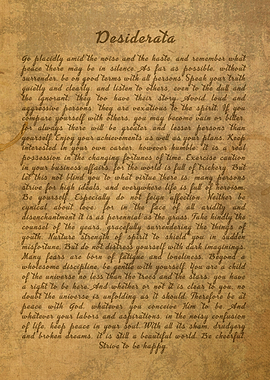 Desiderata Poem Art