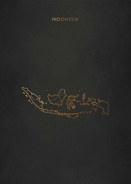 Gold Indonesia Map