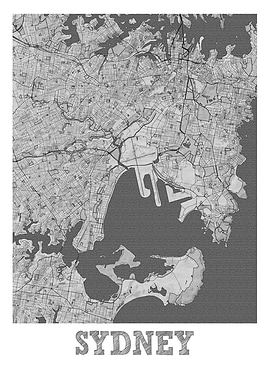 Sydney Pencil Street Map