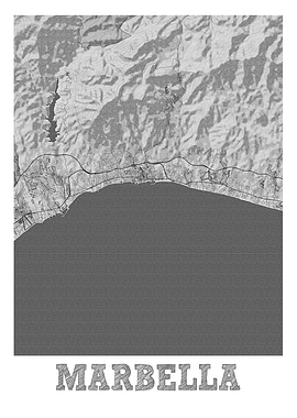 Marbella Pencil Street Map