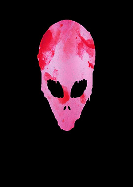 Alien face UFO space